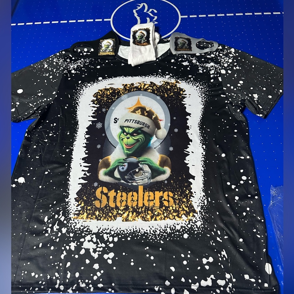 Grinch Steelers shirt gift set
